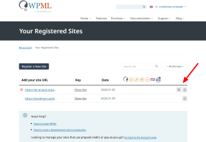 How can I remove the “This Site is Registered on wpml.org as a Development Site” notice?